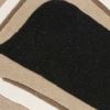 2' X 4' Black Or Beige Waves Wool Area Rug