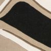 2' X 4' Black Or Beige Waves Wool Area Rug