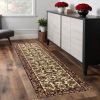 2' X 8' Ivory Or Red Traditional Bordered Runner Rug