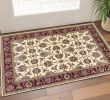 3' X 5' Ivory Red Machine Woven Floral Traditional Indoor Area Rug
