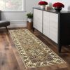 2' X 8' Beige Or Ivory Medallion Runner Rug
