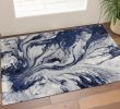 3' X 5' Blue Abstract Area Rug