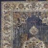 3' X 5' Navy Traditional Bordered Area Rug