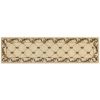 2' X 8' Ivory Fleur De Lis Runner Rug