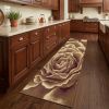 2' X 8' Ivory Floral Runner Rug