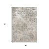 3' X 5' Sand Geometric Distressed Area Rug