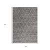 3' X 5' Grey Diamond Pattern Area Rug