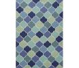 3' X 5' Blue Trellis Hand Tufted Area Rug