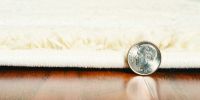 7' Runner Gray and Ivory Abstract Distressed Area Rug