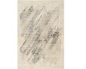7' Runner Gray and Ivory Abstract Distressed Area Rug