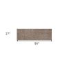 8' Beige Heather Plain Runner Rug