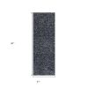 8' Black Heather Plain Runner Rug