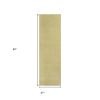 8' Canary Yellow Plain Runner Rug