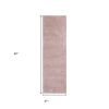 8' Rose Pink Indoor Shag Runner Rug
