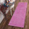 8' Hot Pink Plain Runner Rug