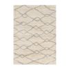 4' X 6' Ivory Grey Machine Woven Chain Link Indoor Area Rug