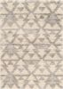 4' X 6' Ivory Or Grey Geometric Triangles Area Rug