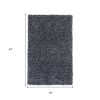 3' X 5' Black Heather Indoor Shag Rug