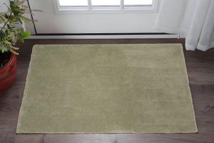 3' X 5' Sage Green Indoor Shag Rug