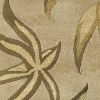 2' X 4' Sand Leaves Wool Area Rug