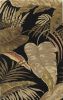 2' X 4' Midnight Leaves Wool Area Rug
