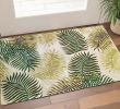2' X 4' Natural Fern Leaves Wool Area Rug