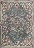 5' X 8' Slate Blue Floral Indoor Area Rug