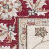 5' X 8' Ivory Red Bordered Floral Indoor Area Rug