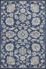 5' X 8' Denim Floral Vines Uv Treated Area Rug