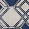 5' X 8' Ivory Or Denim Geometric Diamond Uv Treated Area Rug