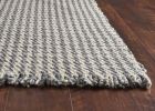3' X 5' Gray and Ivory Wool Houndstooth Hand Woven Area Rug