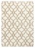 3' X 5' Ivory Beige Trellis Machine Woven Microfiber Indoor Area Rug
