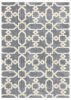 3' X 5' Slate Blue Geometric Machine Woven Microfiber Indoor Area Rug