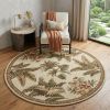 5' Round  Wool Ivory  Area Rug