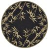 5' Black Round Wool Hand Tufted Area Rug