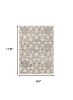 8' X 10' Ivory Grey Machine Woven Geometric Indoor Area Rug