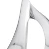 12" Brown and Silver Buffed Aluminum Tabletop Sculpture
