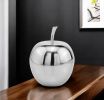 11" Silver Buffed Aluminum Decorative Apple Tabletop Sculpture