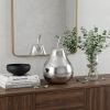 11" Silver Buffed Aluminum Decorative Pear Tabletop Sculpture