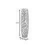 32" Aluminum Silver Twigs Cylinder Floor Vase