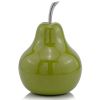 16" Green Aluminum Decorative Pear Tabletop Sculpture