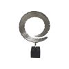 16" Black and Silver Marble and Aluminum Tabletop Sculpture