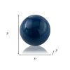 3" Blue Aluminum Decorative Orb Tabletop Sculpture