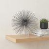 8" Silver Metal Spiky Sphere Tabletop Sculpture