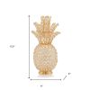 13" Gold and Faux Crystal Pineapple Tabletop Sculpture