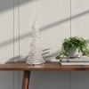 16" Silver Faux Crystal Christmas Figurine