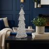 16" Silver Faux Crystal Christmas Figurine