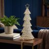 16" Glam Gold And Faux Crystal Christmas Tree