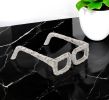7" Silver Buffed Aluminum Decorative Eyeglasses Sculpture