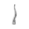 Set of Two Silver Aluminum Squiggly Table Vases